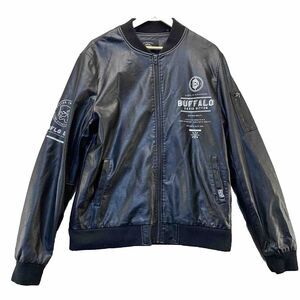 Buffalo David Bitton Vegan Leather Bomber Jacket Coat